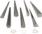 The Beadsmith Mini Mandrel Set - 7 Piece Kit: Oval, Square, Drop, Rectangle, Triangle, Heart & Star - Metal Jewelry Forming Tool - Consistent Shapes Every Time - Plastic Storage Case Included